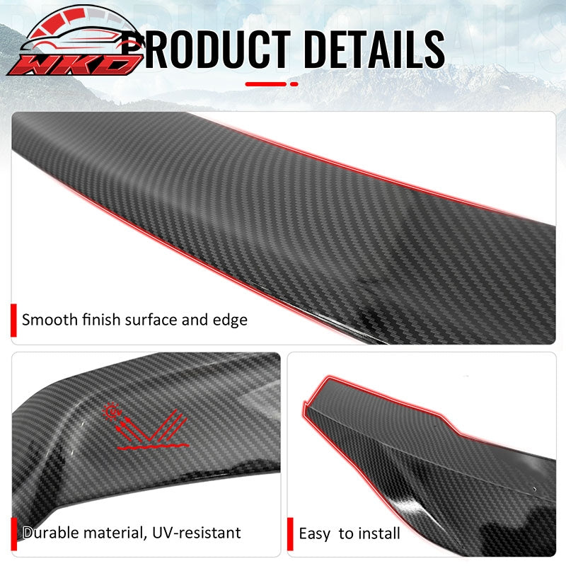 Fits 08-17 Mitsubishi Lancer EVO X R Style Carbon Fiber Print Trunk Spoiler ABS