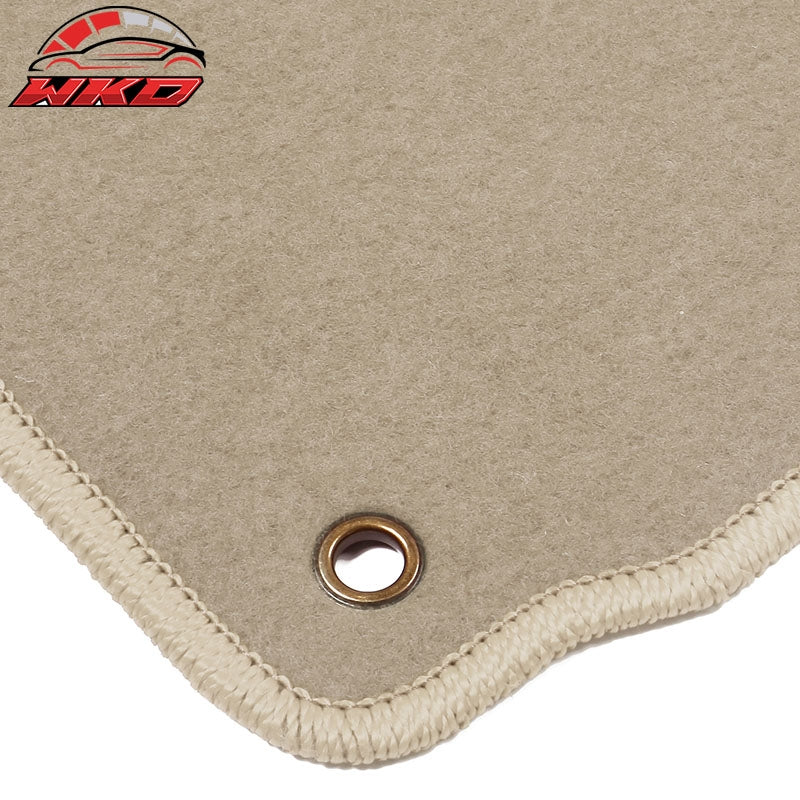 Fits 08-17 Mitsubishi Lancer 4PCS Floor Mats Liner Front Rear Nylon Beige Carpet