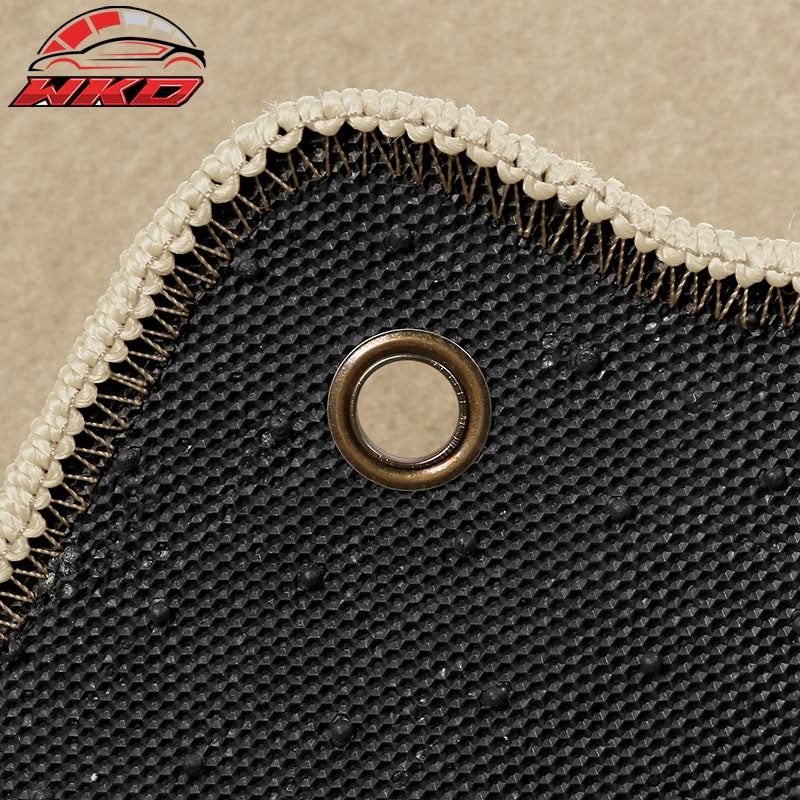Fits 08-17 Mitsubishi Lancer 4PCS Floor Mats Liner Front Rear Nylon Beige Carpet