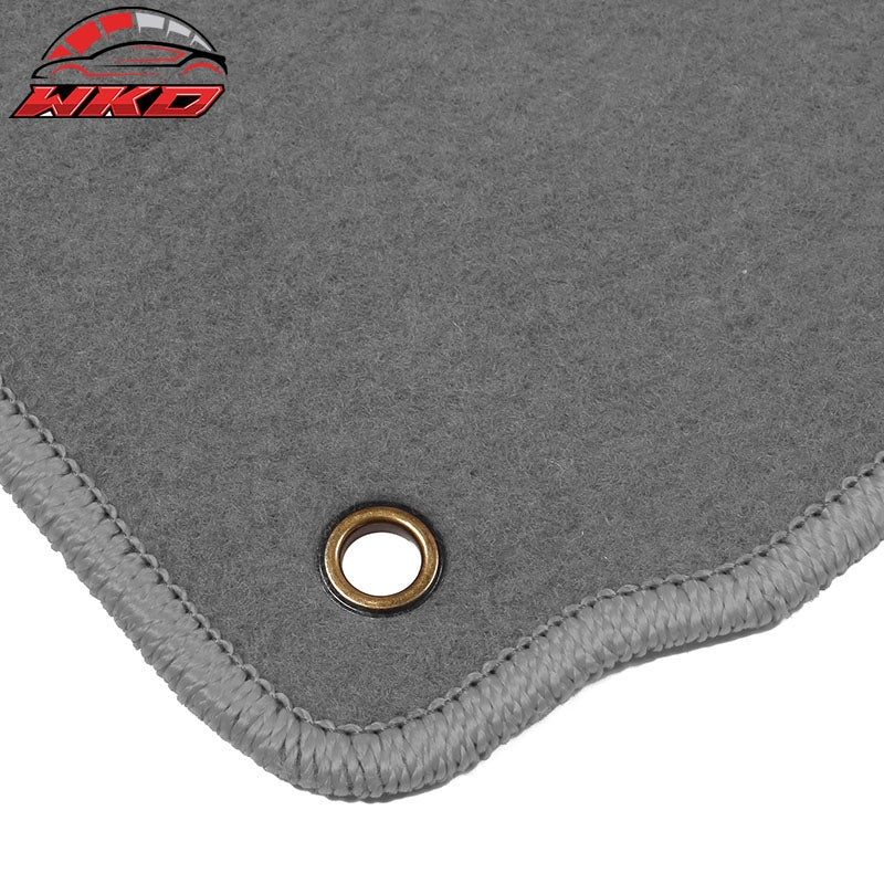 Fits 08-17 Mitsubishi Lancer Floor Mats Liner Front Rear Grey Nylon Carpet 4PCS