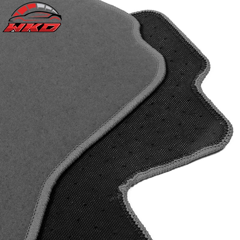 Fits 08-17 Mitsubishi Lancer Floor Mats Liner Front Rear Grey Nylon Carpet 4PCS