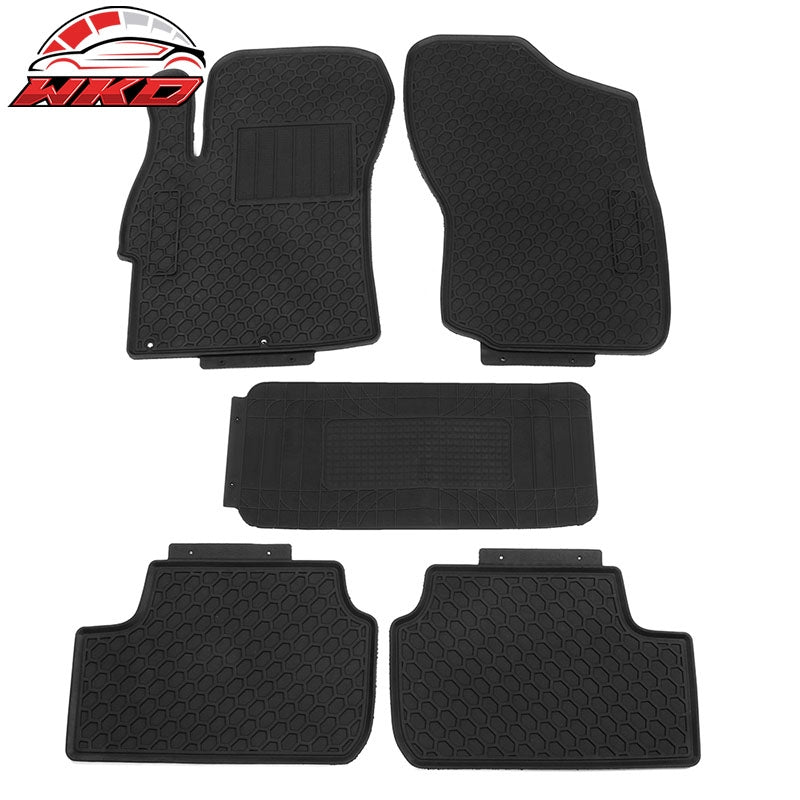 Wholesale 08-17 Mitsubishi Lancer Heavy Duty Black Latex Floor Mats Front Second Row