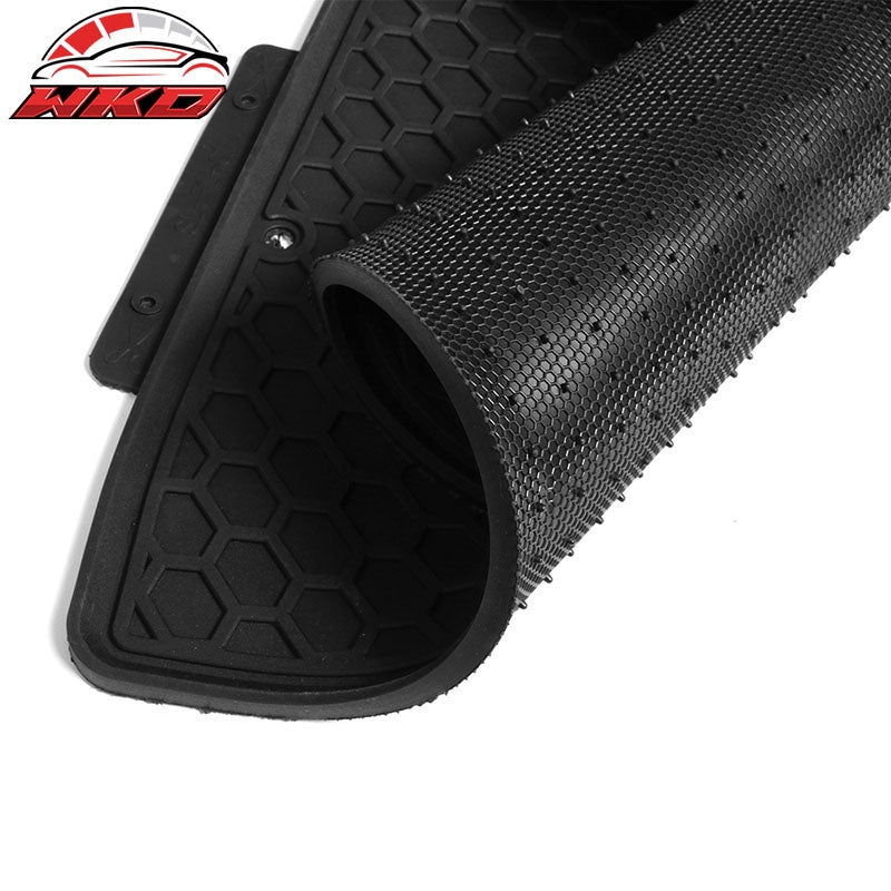 Fits 08-17 Mitsubishi Lancer Heavy Duty Black Latex Floor Mats Front Second Row