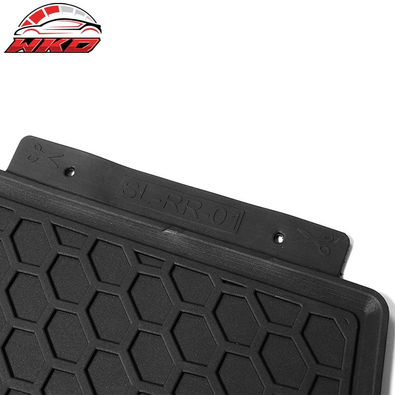 Fits 08-17 Mitsubishi Lancer Heavy Duty Black Latex Floor Mats Front Second Row