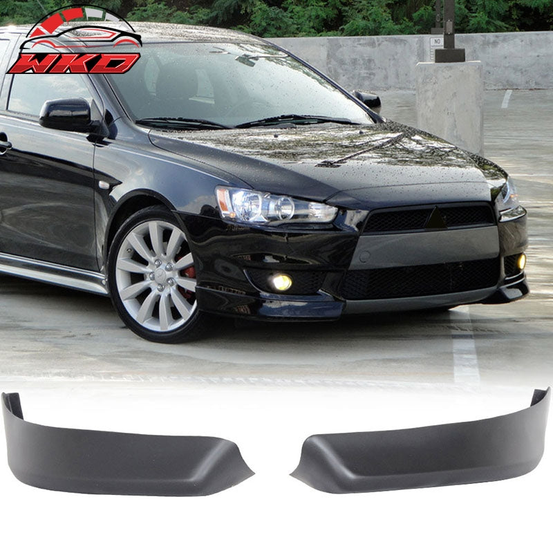 Fits 08-15 Mitsubishi Lancer OE Style Front Bumper Lip Splitter Side Apron PP