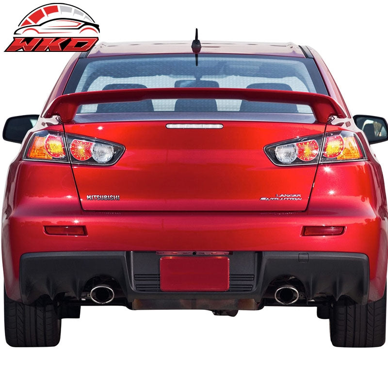 Fits 08-17 Mitsubishi Lancer OE Style Rear Trunk Spoiler Wing Lip Unpainted ABS