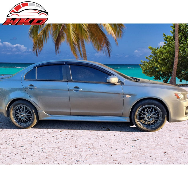 Fits 08-17 Mitsubishi Lancer EVO 10 X Window Visors Acrylic Rain Guard Deflector