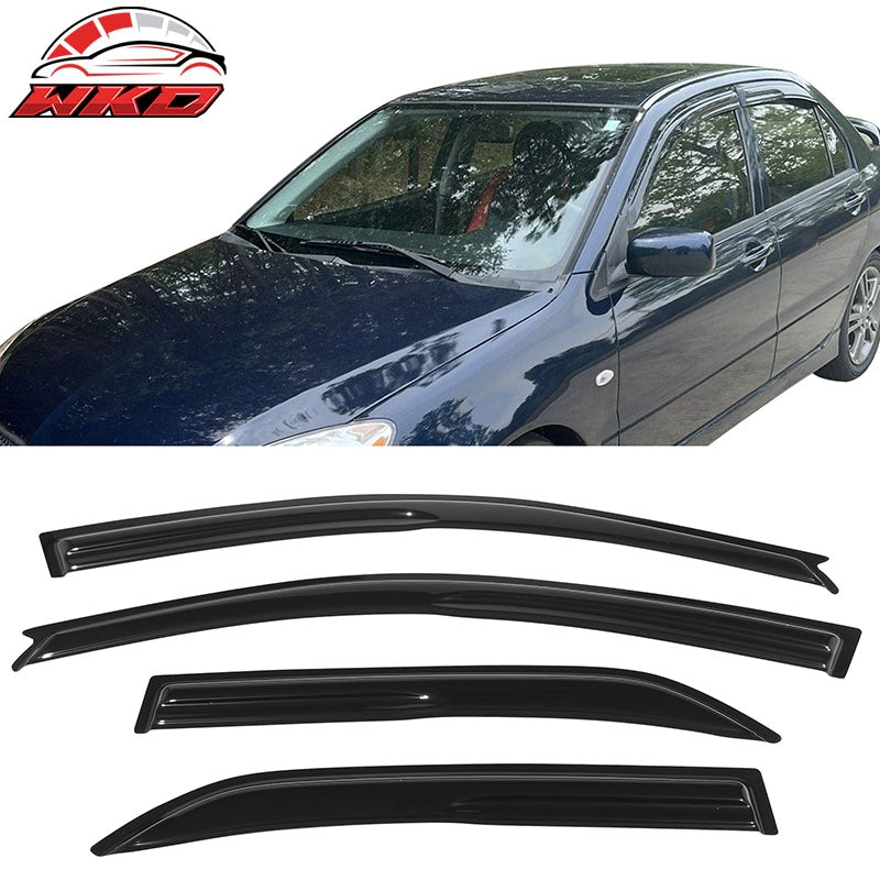 Fits 02-07 Mitsubishi Lancer Mugen Style Acrylic Window Visors 4PC Rain Guard