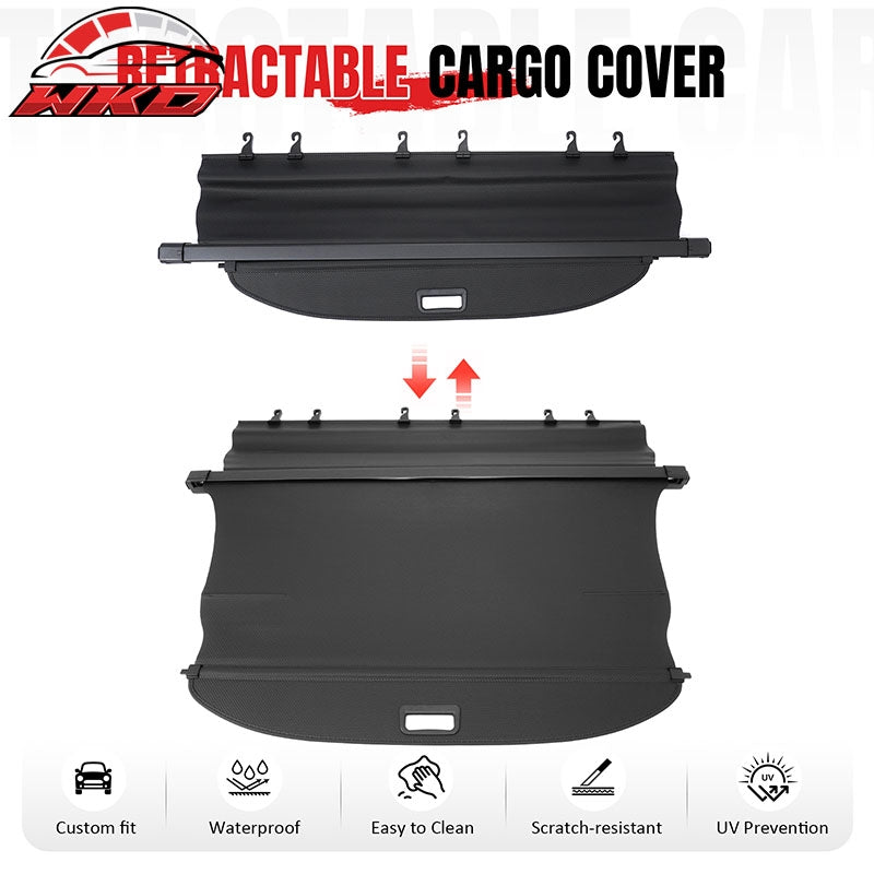 Fits 22-26 Mitsubishi Outlander&PHEV Carbon Fiber Texture Cargo Cover+Trunk Mat