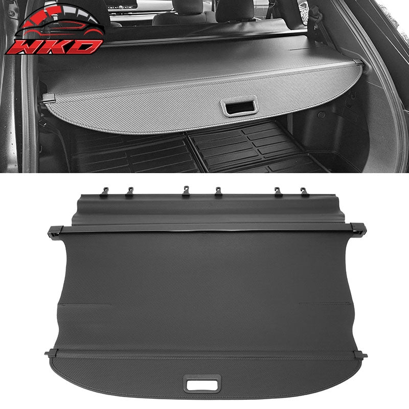 Fits 22-26 Mitsubishi Outlander & PHEV Rear Cargo Cover Carbon Fiber Texture