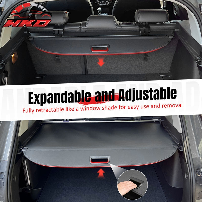 Fits 22-26 Mitsubishi Outlander & PHEV Rear Cargo Cover Carbon Fiber Texture