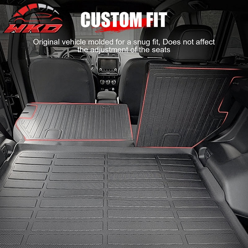 Fits 11-24 Mitsubishi Outlander Sport TPE 3D Backrest + Floor + Trunk Mats 6PCS