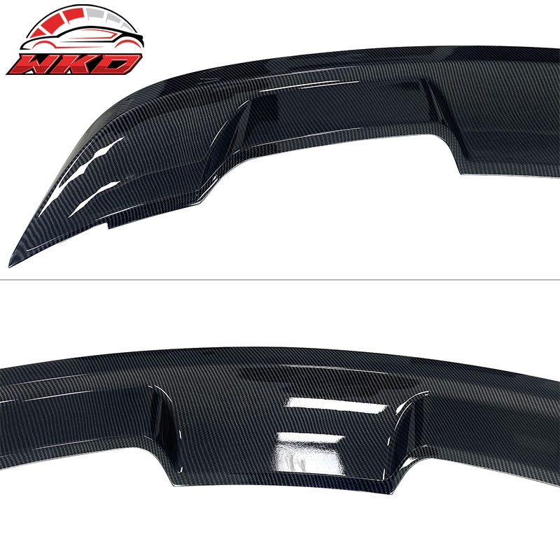 Fits 10-14 Ford Mustang 2020 GT500 Style Trunk Spoiler Wing Carbon Fiber Print