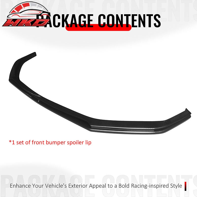 Fits 24-26 Ford Mustang S650 Performance Ikon Front Bumper Lip Carbon Fiber Look