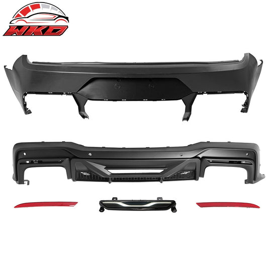 Wholesale 15-23 Mustang Dark Horse Rear Bumper + Diffuser + LED GT-C Light +Reflector