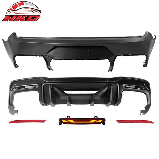 Wholesale 15-23 Mustang Dark Horse Rear Bumper + Rock Diffuser +GT-V Light +Reflector