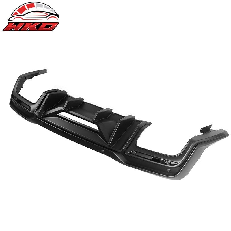 Fits 15-23 Mustang Dark Horse Rear Bumper + Rock Diffuser +GT-V Light +Reflector