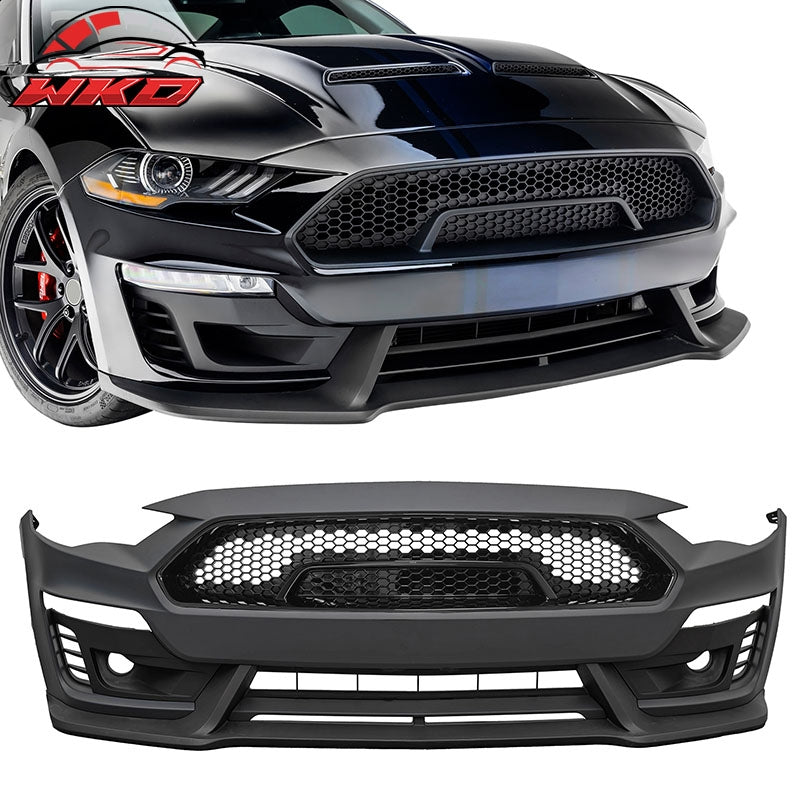 Wholesale 18-23 Mustang Front Bumper Cover Shelby Super Snake Style with Gloss Grille