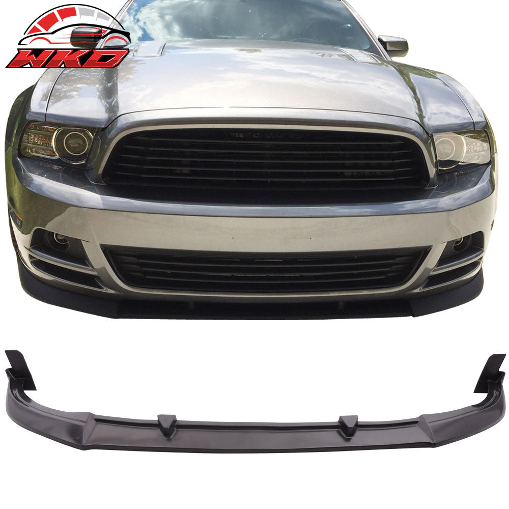 Fits 13-14 Mustang V6 V8 Type CV Front Bumper Lip Spoiler - (PU)