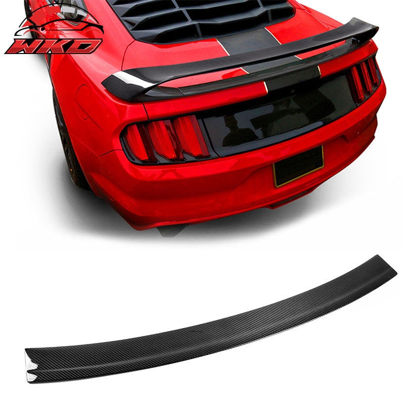 Fits 15-23 Ford Mustang GT350R Style Trunk Spoiler Wing - Matte Carbon Fiber