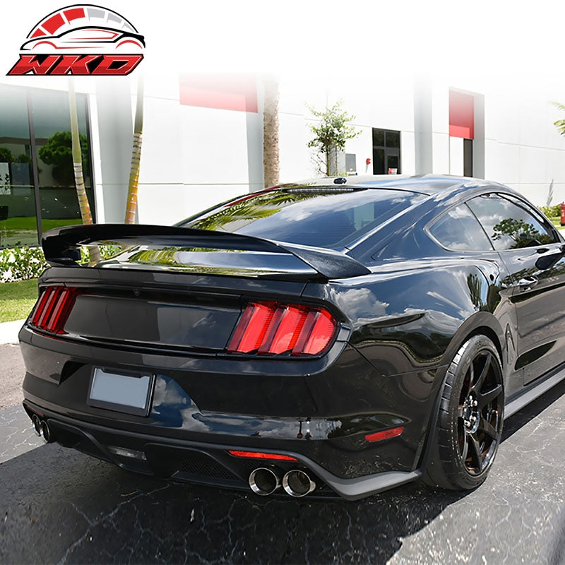 Fits 15-23 Ford Mustang GT350R Style Trunk Spoiler Wing - Matte Carbon Fiber