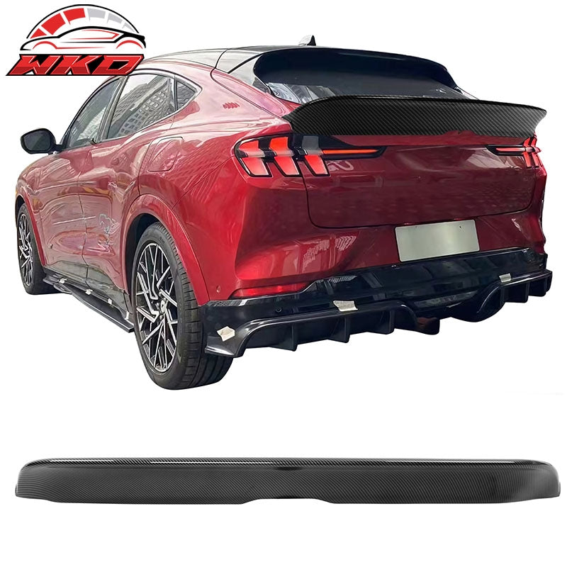 Wholesale 21-26 Ford Mustang Mach-E Duckbill Rear Trunk Spoiler PP Carbon Fiber Print