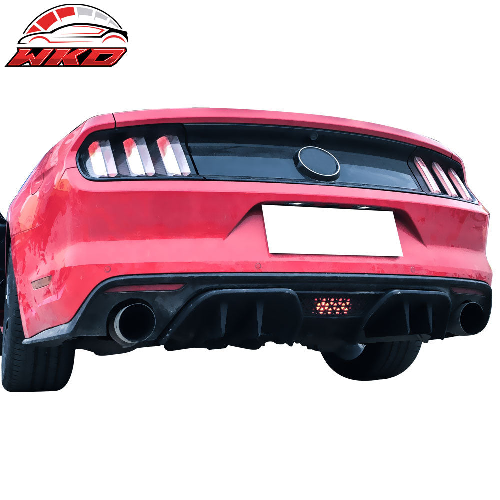 Fits 15-17 Ford Mustang R-Spec V2 Lower Rear Diffuser For PREMIUM Bumper