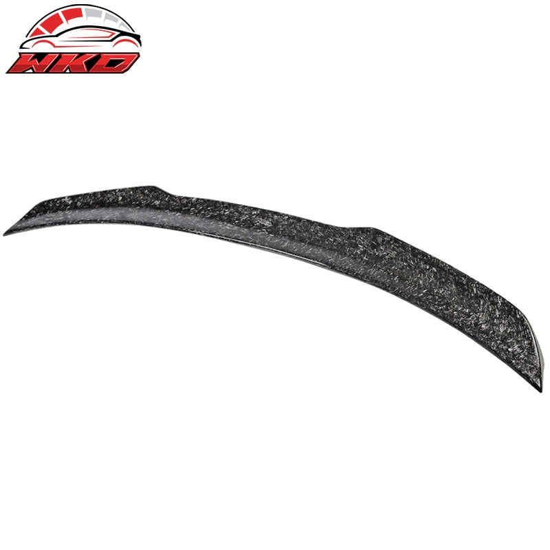 Fits 15-23 Ford Mustang S550 V Style Trunk Spoiler - Matte Forged Carbon Fiber