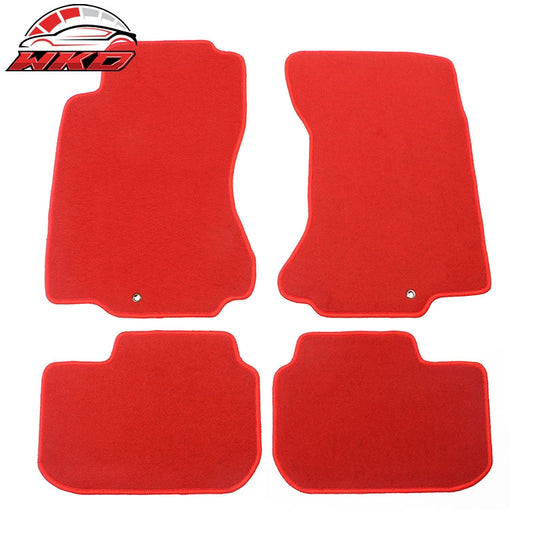 Wholesale 90-96 Nissan 300ZX Red Nylon Floor Mats Liner 1st 2nd Row Car Carpets 4PCS