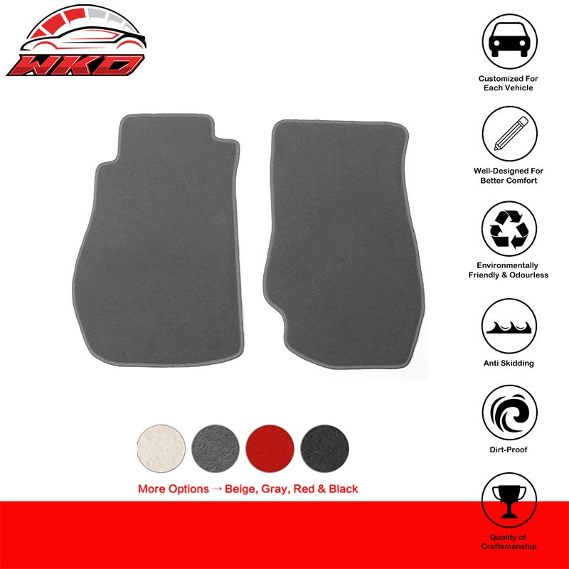 Fits 03-09 Nissan 350Z Floor Mats Liner Nylon Grey Non-Slip Auto Carpets 2PC