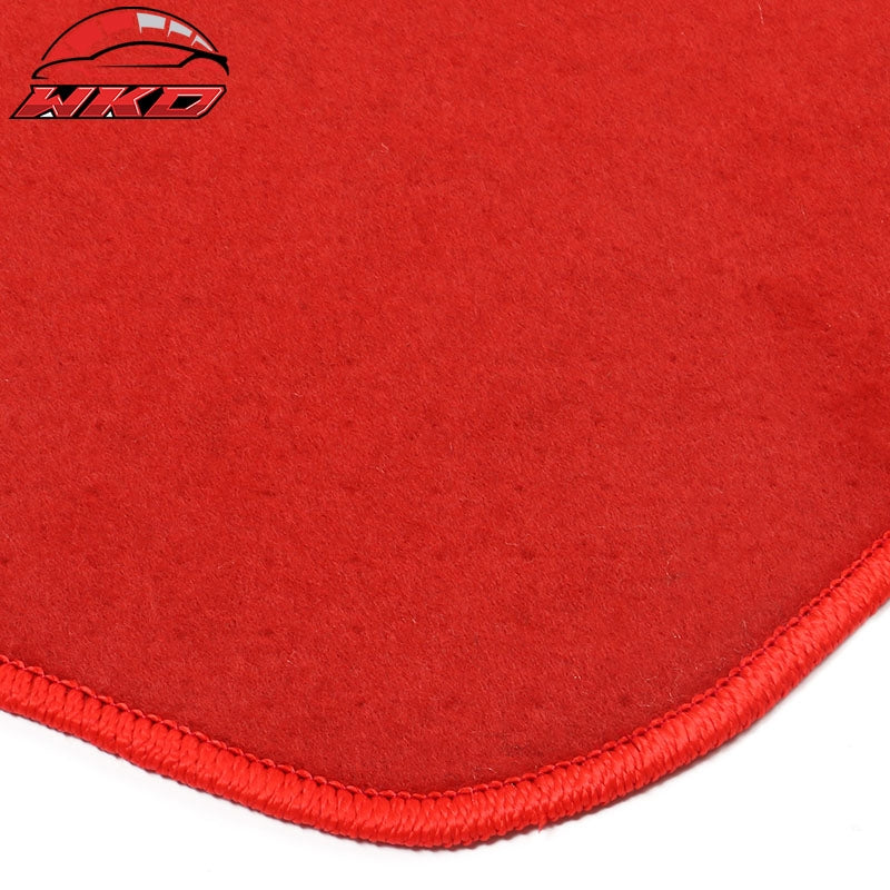 Fits 03-09 Nissan 350Z Floor Mats Liner Nylon Red Non-Slip Auto Carpets 2PC
