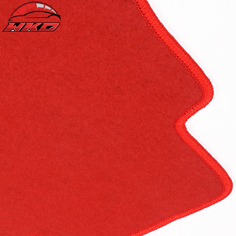 Fits 03-09 Nissan 350Z Floor Mats Liner Nylon Red Non-Slip Auto Carpets 2PC