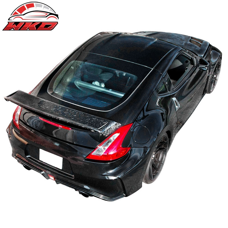 Fits 09-21 Nissan 370Z Coupe N Style Trunk Spoiler Lip Gloss Forged Carbon Fiber