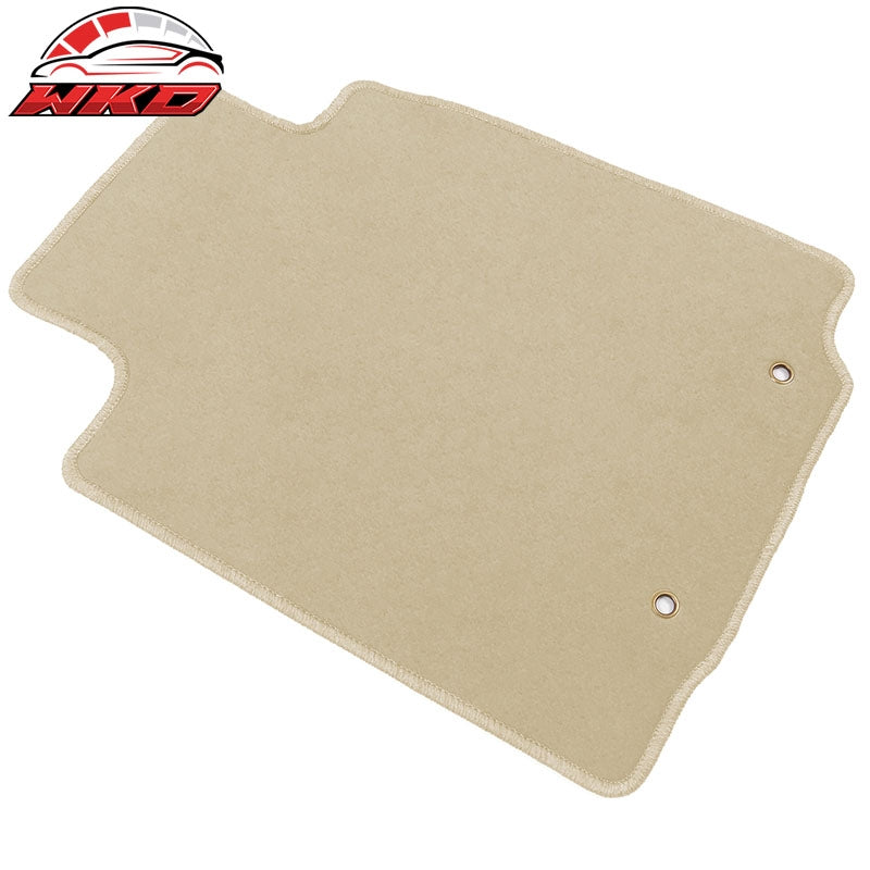 Fits 09-20 Nissan 370Z Nylon Beige Floor Mats Liner Non-Slip Auto Carpets 2PCS