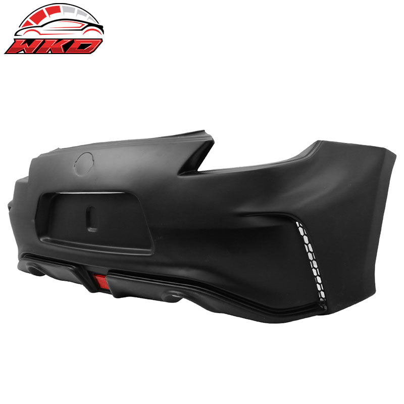 Fits 09-20 Nissan 370Z NS Style Front + Rear Bumper Cover Unpainted Black PP