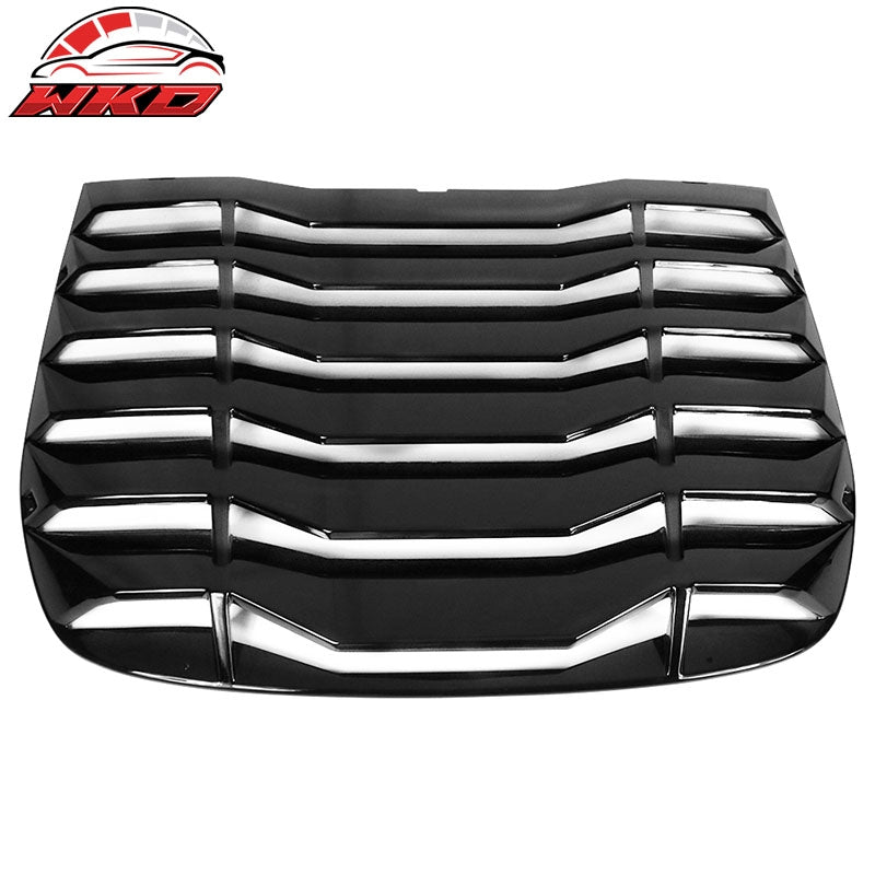Fits 09-20 Nissan 370Z IKON Rear Window Louvers Cover Sun Shade - Gloss Black