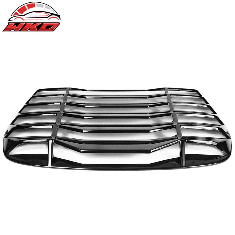 Fits 09-20 Nissan 370Z IKON Rear Window Louvers Cover Sun Shade - Gloss Black