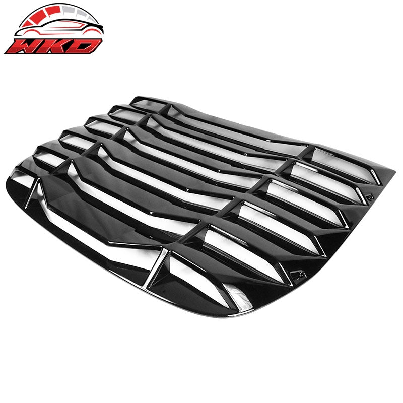Fits 09-20 Nissan 370Z IKON Rear Window Louvers Cover Sun Shade - Gloss Black