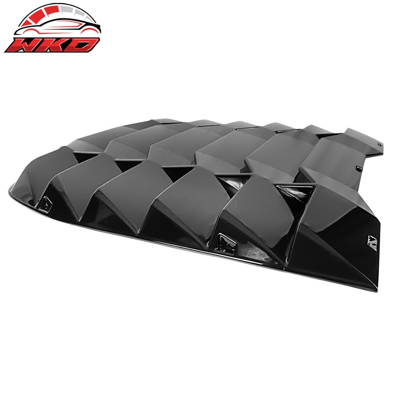 Fits 09-20 Nissan 370Z IKON Rear Window Louvers Cover Sun Shade - Gloss Black