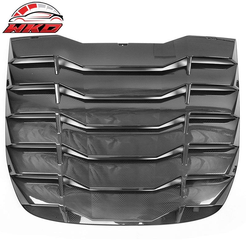 Fits 09-20 Nissan 370Z Coupe IKON Window Louver Shade Cover Carbon Fiber Print