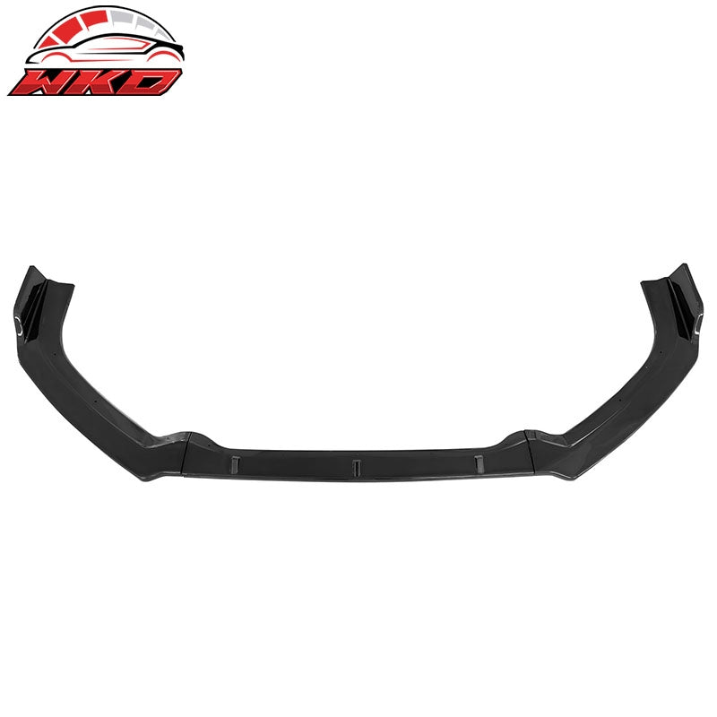 Fits 19-22 Nissan Altima Front Bumper Lip Gloss Black Spoiler PP 3PC Splitter