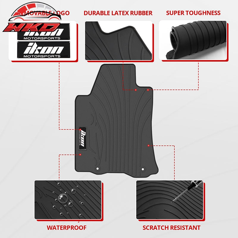 Fits 13-18 Nissan Altima Latex Car Floor Mats Liner All Weather Black Carpet 5PC