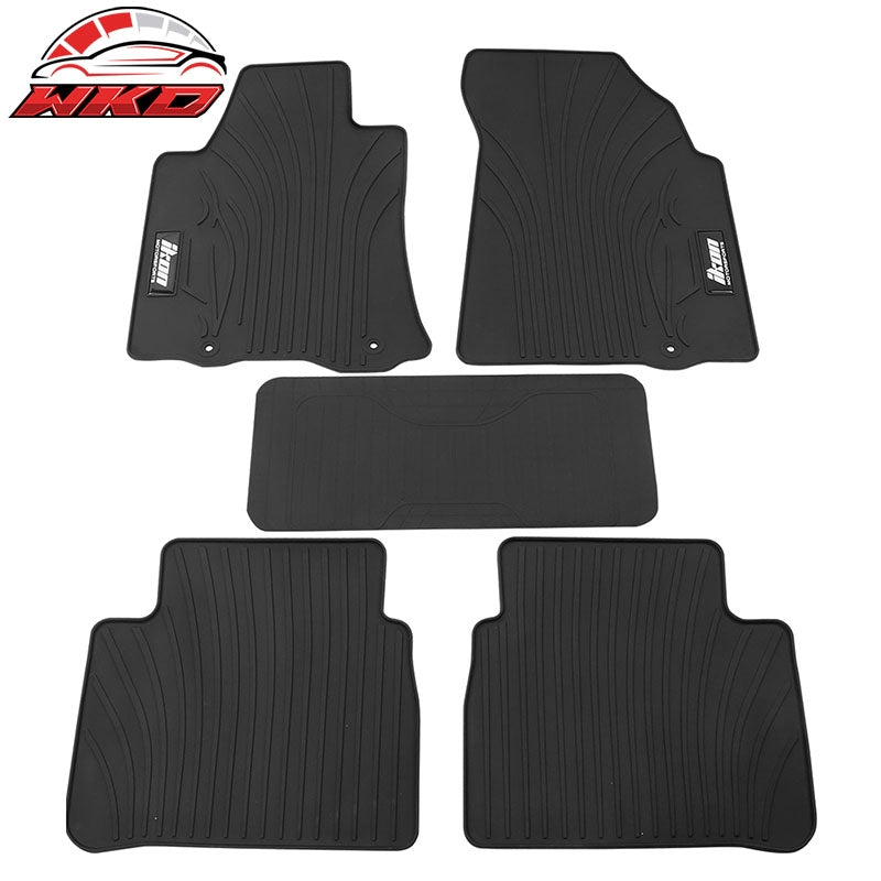 Fits 13-18 Nissan Altima Latex Car Floor Mats Liner All Weather Black Carpet 5PC