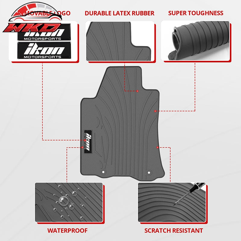 Fits 13-18 Nissan Altima Latex Car Floor Mats Liner All Weather Gray Carpet 5PC