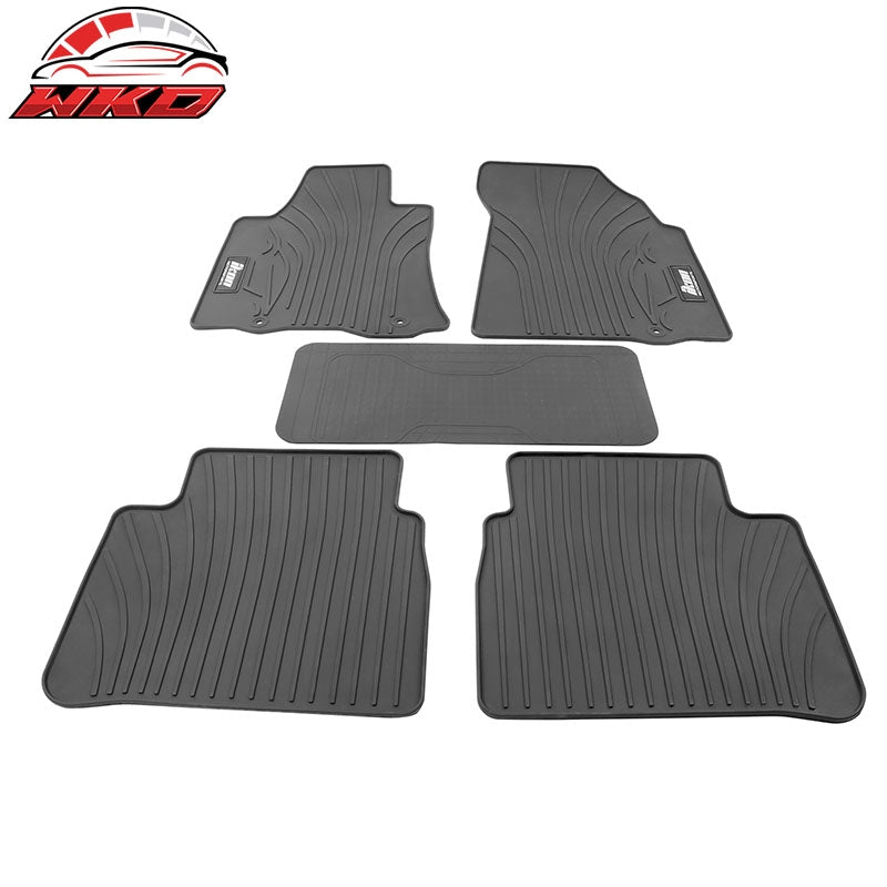 Fits 13-18 Nissan Altima Latex Car Floor Mats Liner All Weather Gray Carpet 5PC
