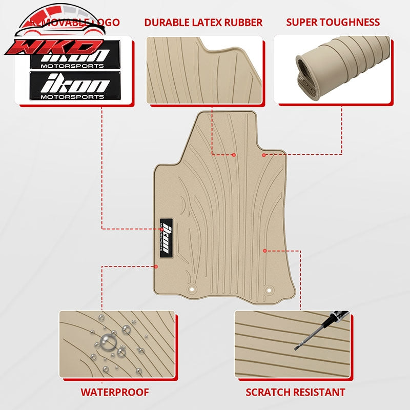 Fits 13-18 Nissan Altima Beige Latex Rubber Car Floor Mats Custom Fit Carpet 5PC