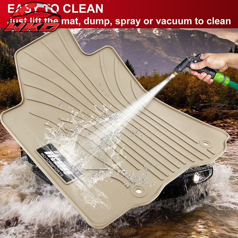 Fits 13-18 Nissan Altima Beige Latex Rubber Car Floor Mats Custom Fit Carpet 5PC
