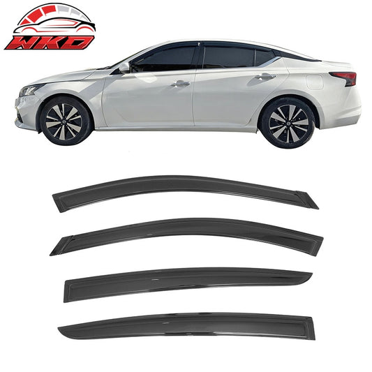 Wholesale 19-26 Nissan Altima Window Visors Smoke Acrylic Rain Sun Vent Shade 4PC Set - Wikond Auto