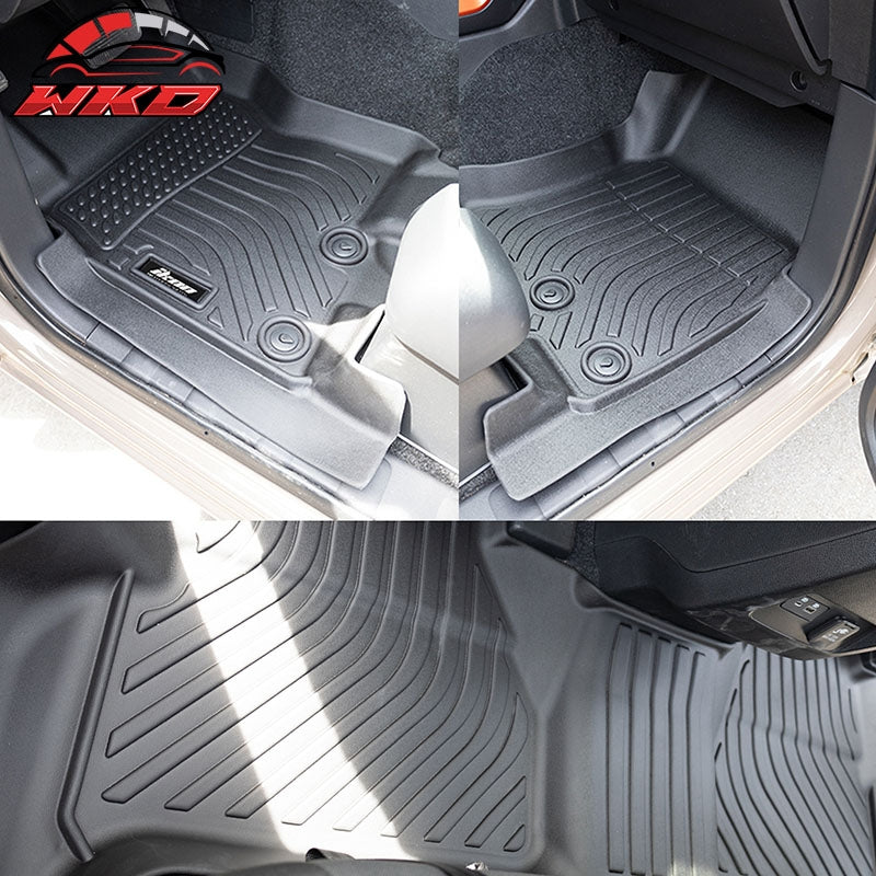 Fits 22-26 Nissan Frontier Crew Cab Floor Mats TPE All Weather Carpet Liners 3PC