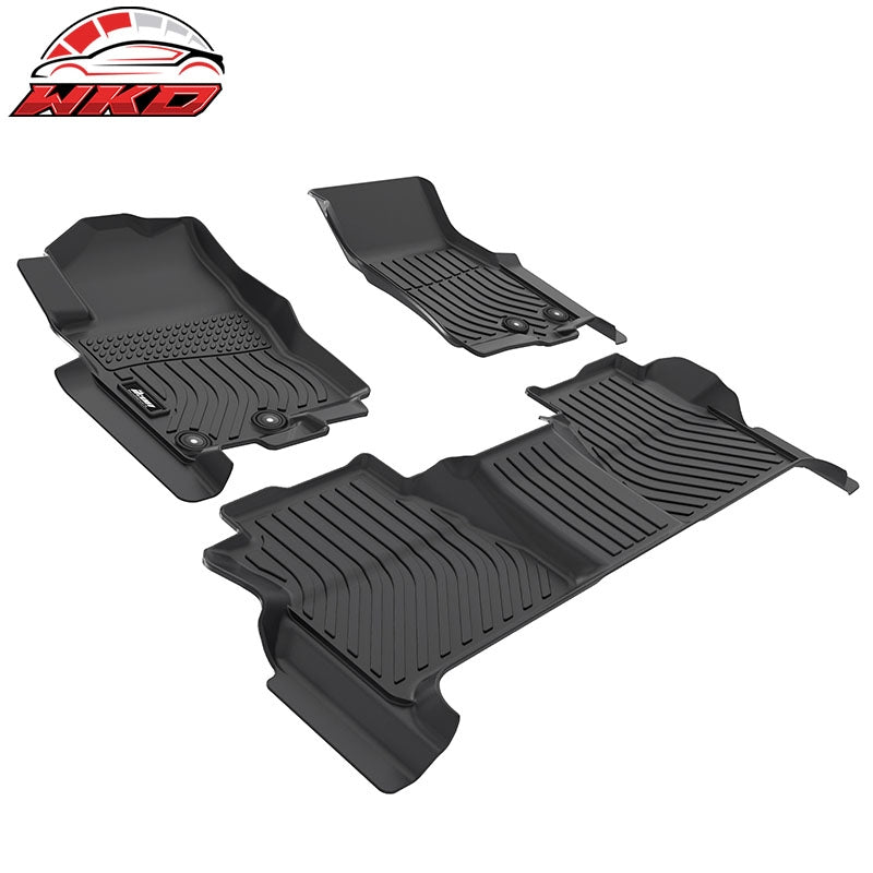 Fits 22-26 Nissan Frontier Crew Cab Floor Mats TPE All Weather Carpet Liners 3PC